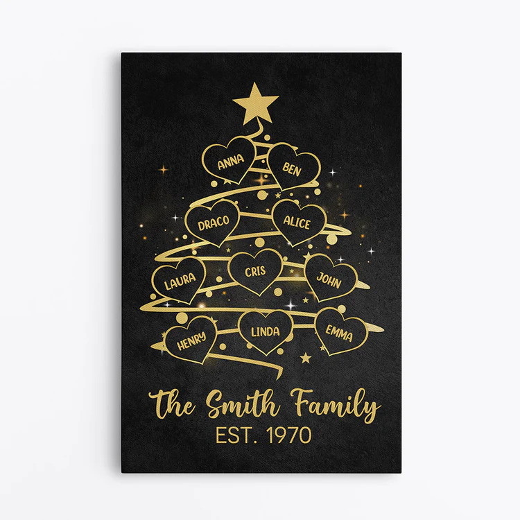 family tree card or canvas
