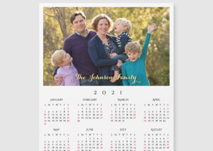 Customized Family Calendar