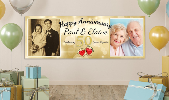 Personalized 50th Anniversary Banner