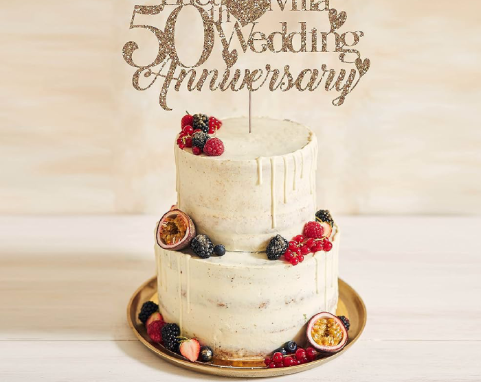Personalized 50th Anniversary Cake