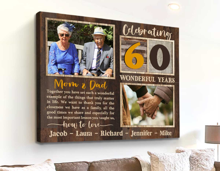Tips to Make Your Parents 60th Wedding Anniversary Gift Ideas Extra Memorable