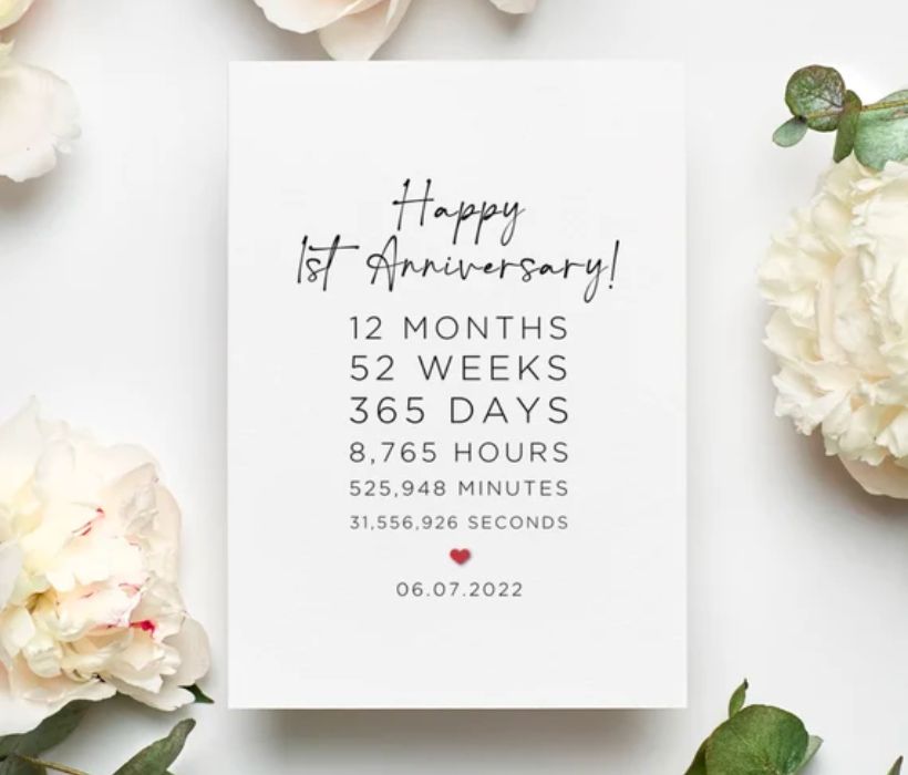 Simple and Creative 1st Wedding Anniversary Cards Ideas