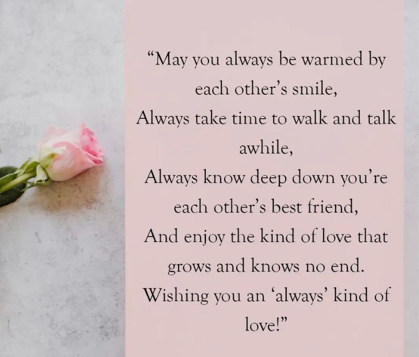 Romantic Poems for 1st Wedding Anniversary to Husband