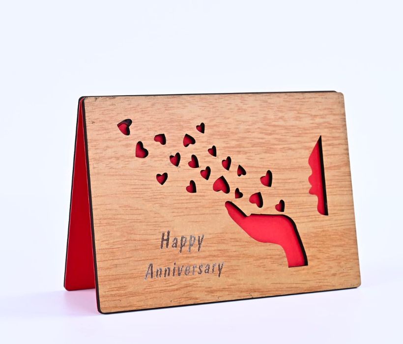 Handcrafted Wooden Card