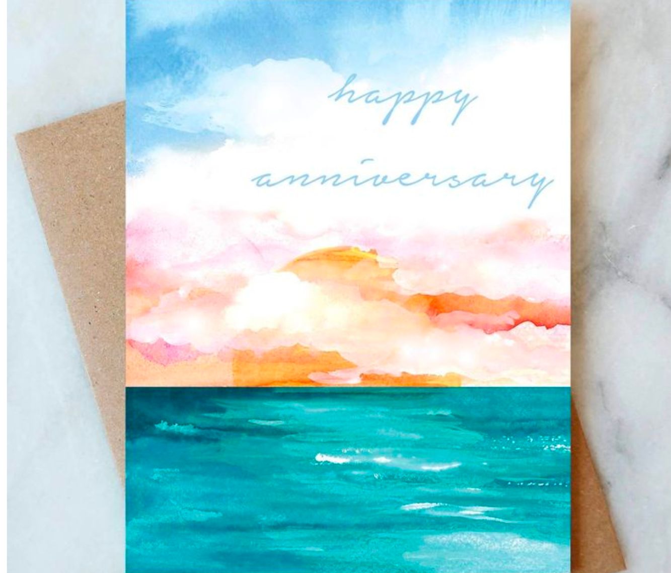 Hand-Painted Watercolor Card