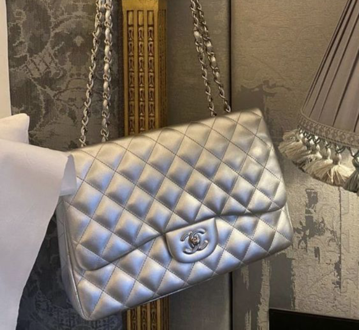 Designer Platinum Handbag