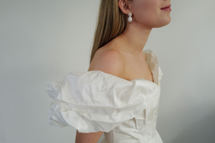 Off-the-Shoulder Taffeta Gown