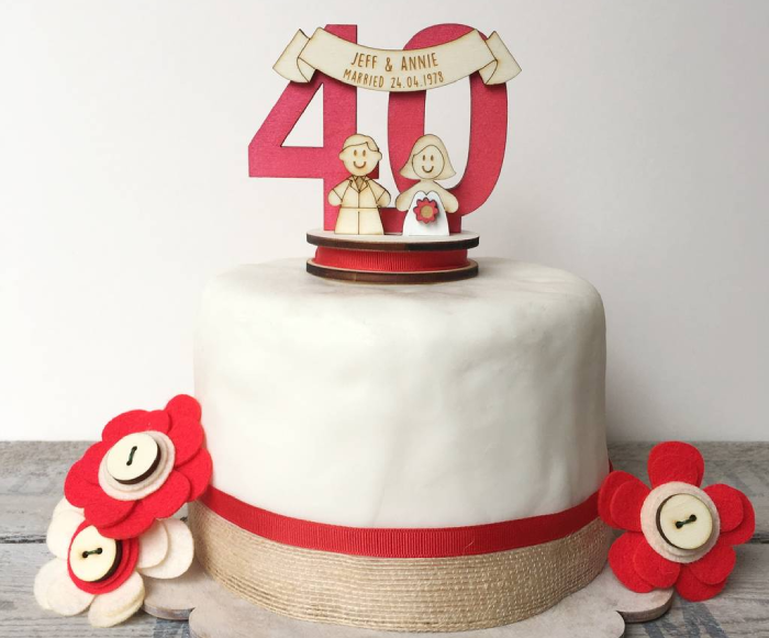 Personalized 40th Celebration Cake