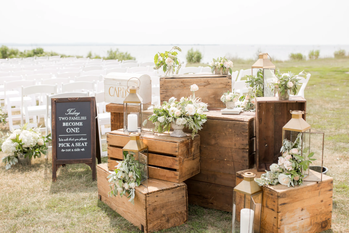 Vintage Lanterns and Wooden Crates