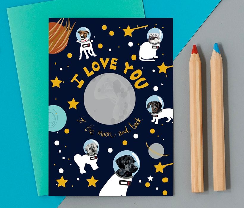 “Love You to the Moon and Back" Card