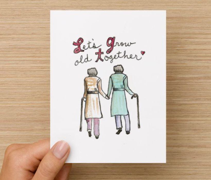 "Growing Old Together" Card