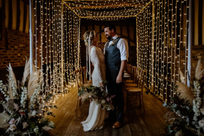 Decorate The Aisle With Enchanting Light Canopies