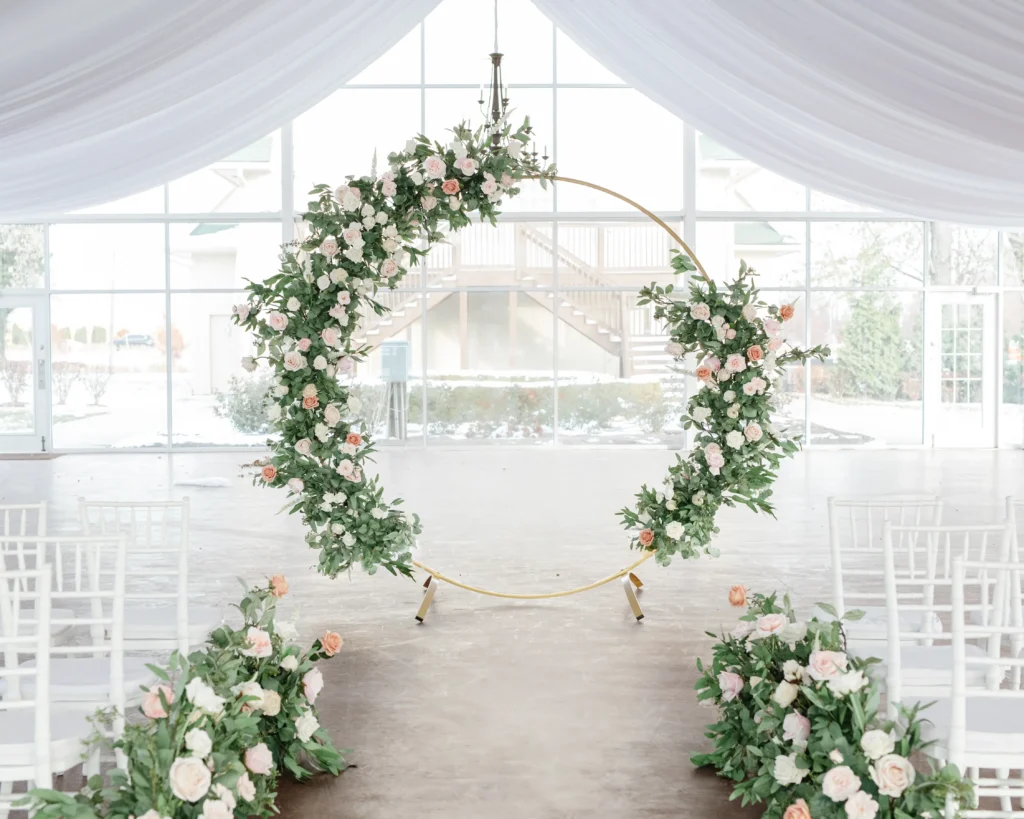 Circle Wedding Arch With Flowers