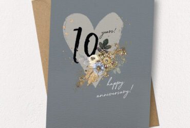 10th Wedding Anniversary Card