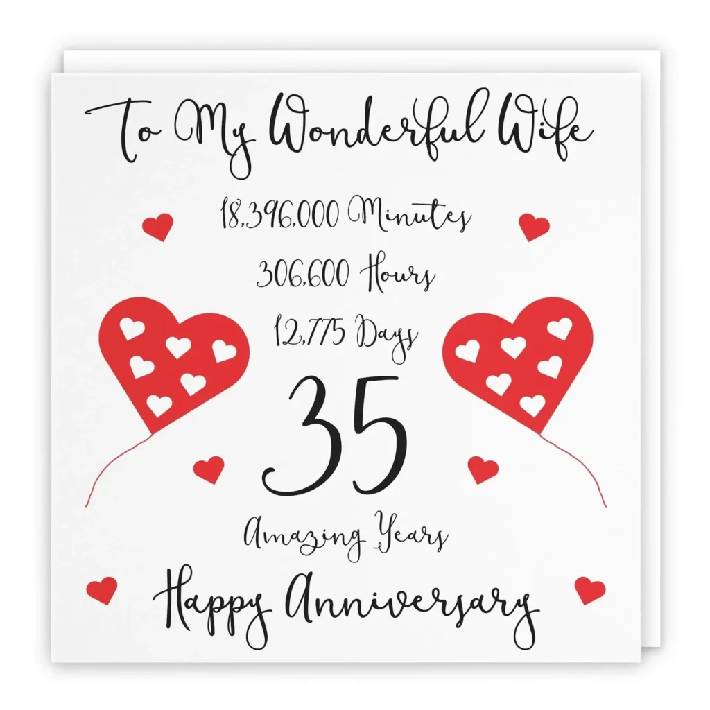 35th Anniversary Card For Wife