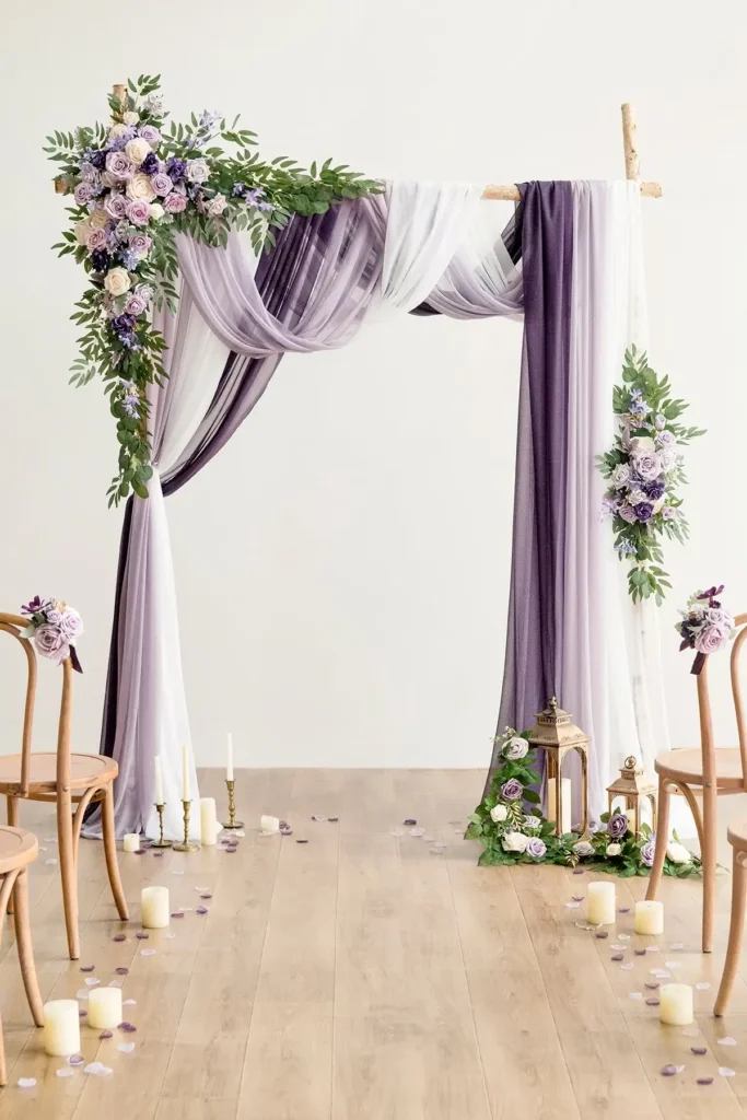 Purple Wedding Arch Flowers