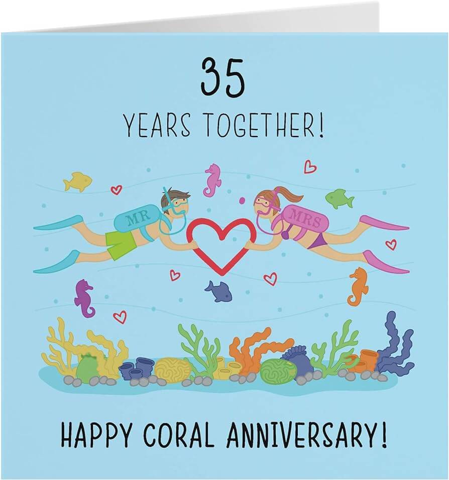 35th Wedding Anniversary Card For Friends