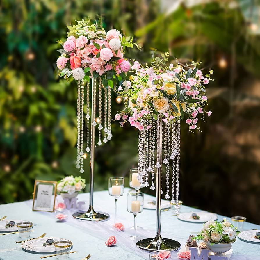 Tall Wedding Flower Table Arrangements