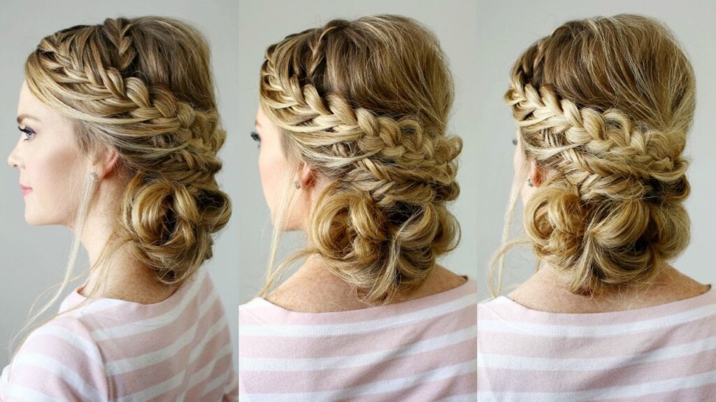 Braided Updo with Intricate Details