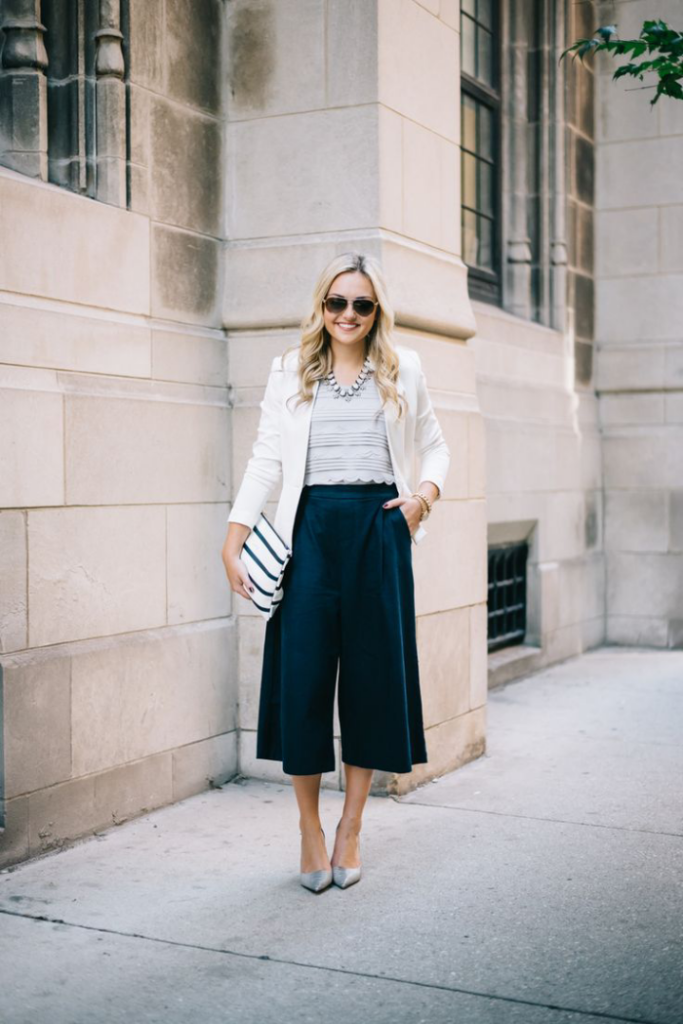 Comfortable Culottes with a Casual Blouse
