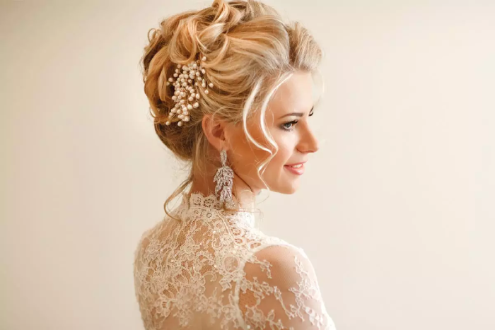Curly Mohawk Wedding Updos for Short Hair