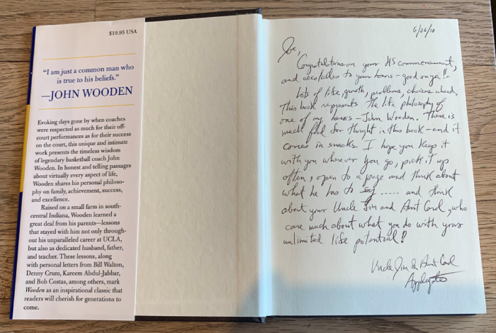 Thoughtful Book with Handwritten Note
