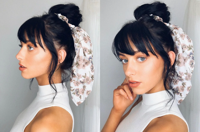 Tousled Updo with a Headband for a Casual Look