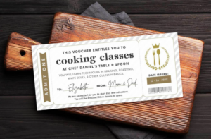 cooking class - wedding gift voucher ideas