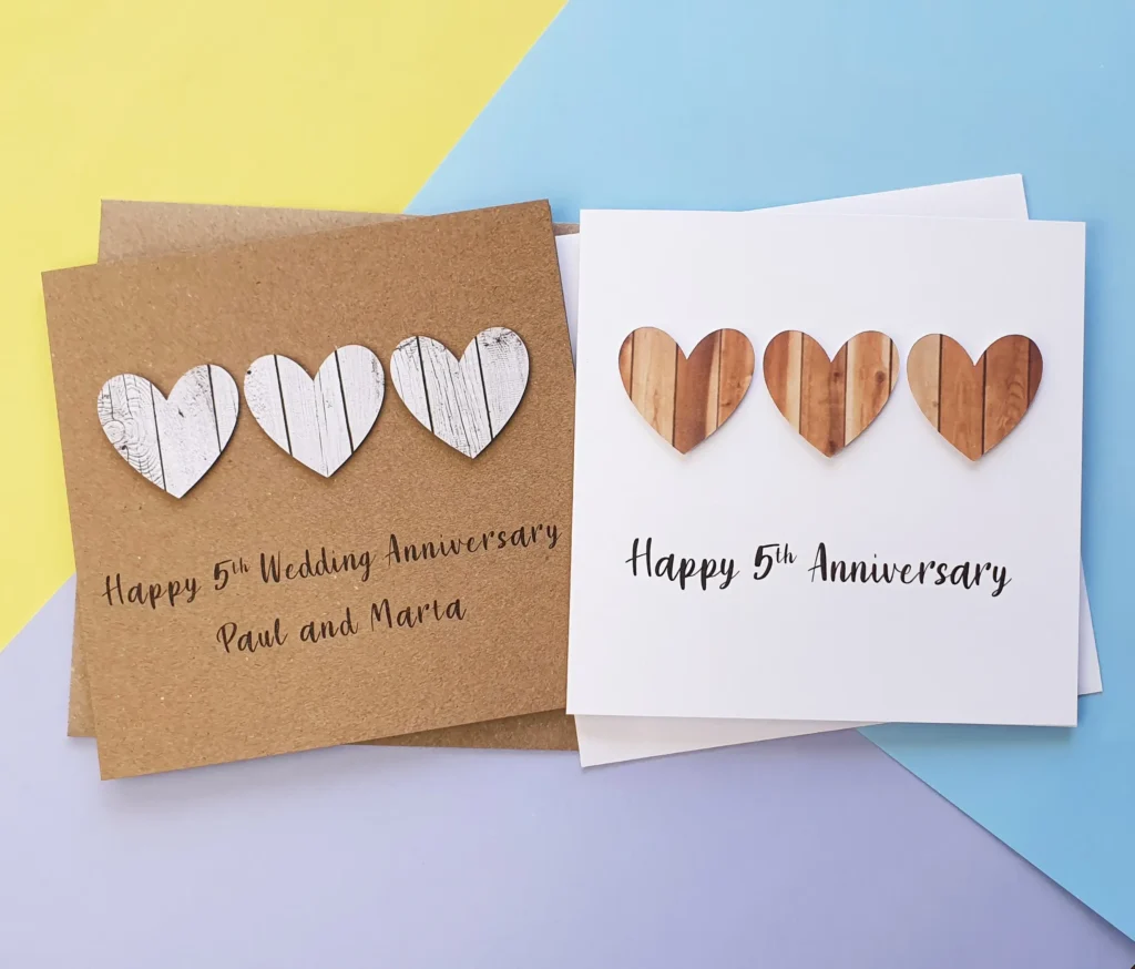 Personalised Ideas For 5th Wedding Anniversary Cards