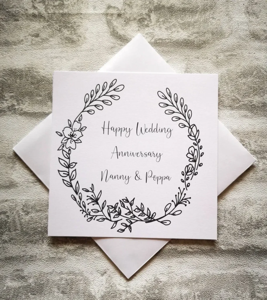 Luxury - Looking Card For 5th Wedding Anniversary