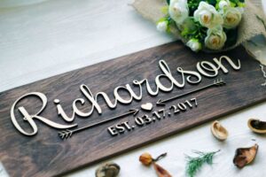 Customized Family Name Sign - Wedding gifts for parents