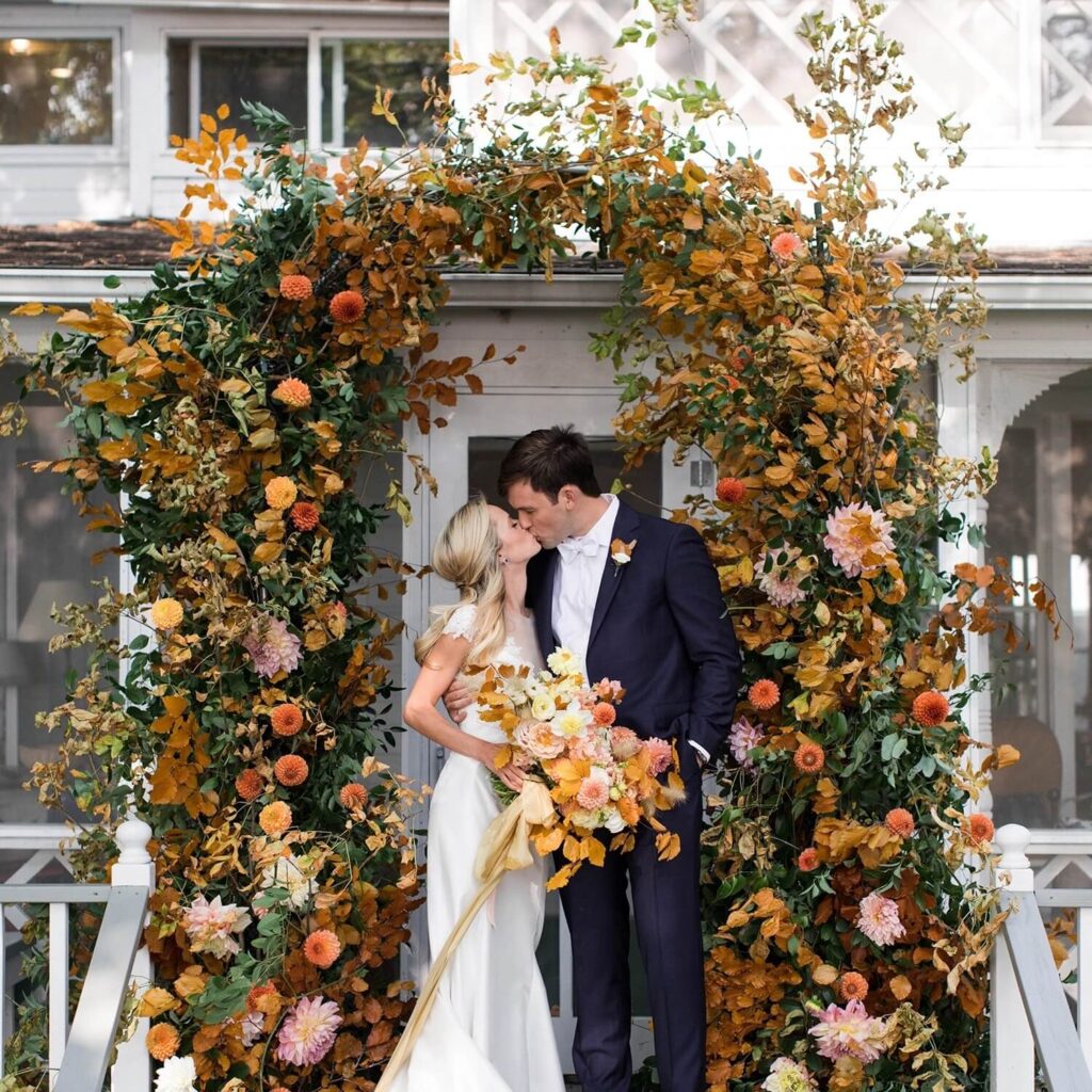 Flowers Arch For Fall Wedding