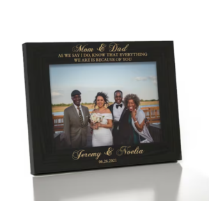 Personalized Photo Frame - Wedding gifts for Moms and Dads