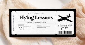flying lesson - wedding gift voucher ideas