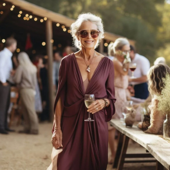wedding guest outfits for 60 year old woman