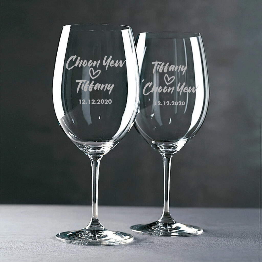 17 year anniversary gift traditional and modern - custom glasses