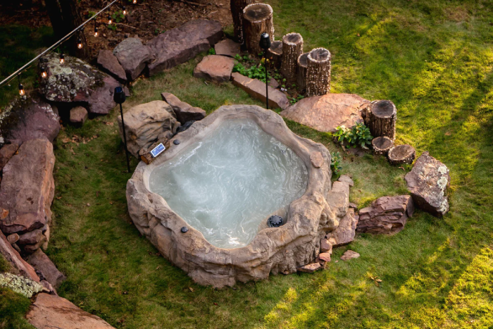 Outdoor Hot Tub Experience in Natural Surroundings