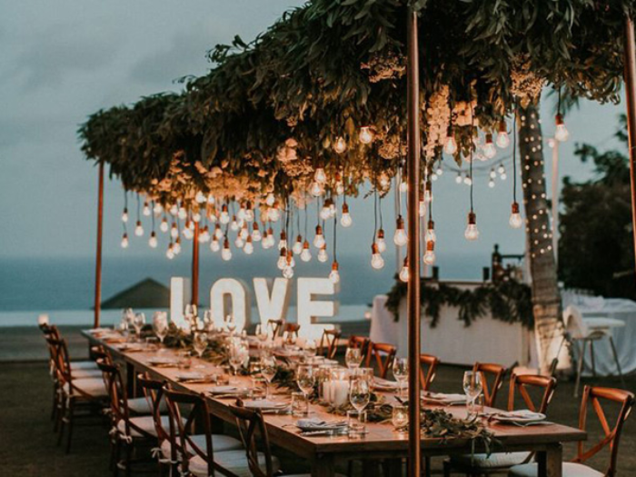 Rustic Beach Wedding Table Decor