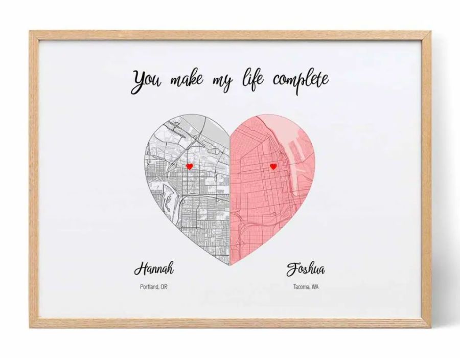 Customized Map of Your Love: