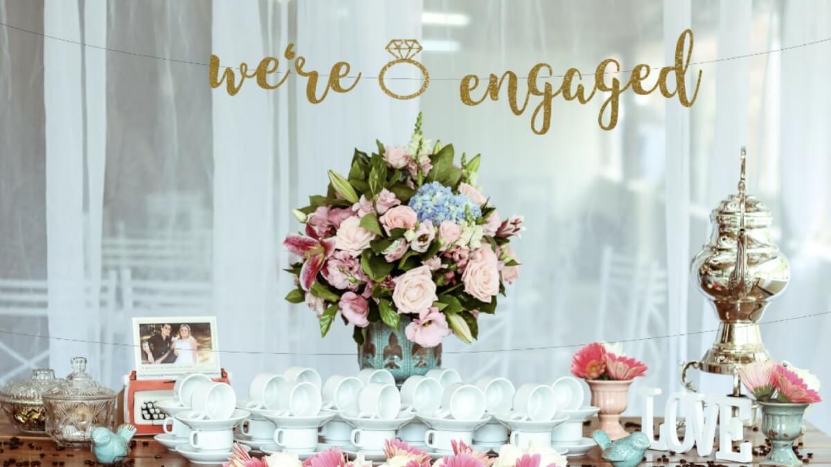 celebrate an engagement party at home