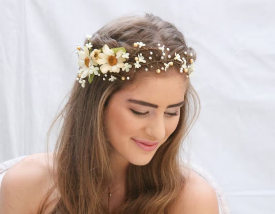 Country Rustic Charm Bridal Crown